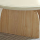 Oval Pine Wood Coffe Table with Wooden Sled Base Cocktail Table Clearhalo 'Coffee & Accent Tables' 'Coffee Tables' 'coffee_tables' 'furn' 'furn_coffee_tables' 'Furniture' 'Living Room Furniture' 1200x1200_ac911181-87dd-491d-af93-42734eb370df