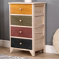 Industrial Accent Chest with Drawers and Wooden Legs Rectangle Chest