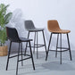 Modern Footrest Coffee Shop Stool Matte Finish Upholstered Bar Stools Clearhalo 'Bar Furniture' 'Bar Stools' 'bar_stools' 'furn' 'furn_bar_stools' 'Furniture' 'furniture_bar_stools' 'Kitchen & Dining Furniture' 1200x1200_ac926a29-d03e-48f3-a131-2793adea1bef