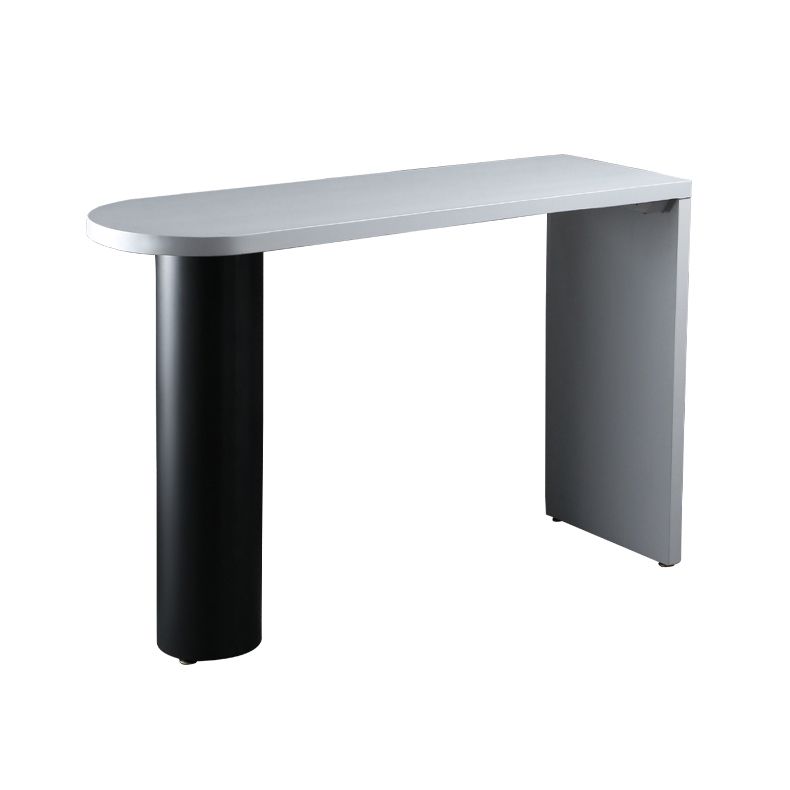 Industrial Wood Pub Table with Specialty Table Top Double Pedestal Table - 41.3" H Clearhalo 'Bar Furniture' 'Bar Tables' 'bar_tables' 'furn' 'furn_bar_tables' 'Furniture' 'furniture_bar_tables' 'Kitchen & Dining Furniture' 1200x1200_ac92c1db-3aea-45d1-8050-4fb377ec7fd7