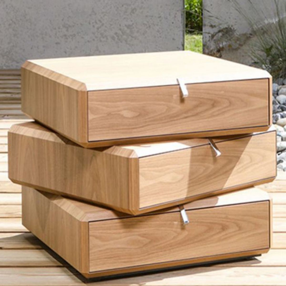 Moderna mesa de acento nocturno gabinete de madera maciza para dormitorio