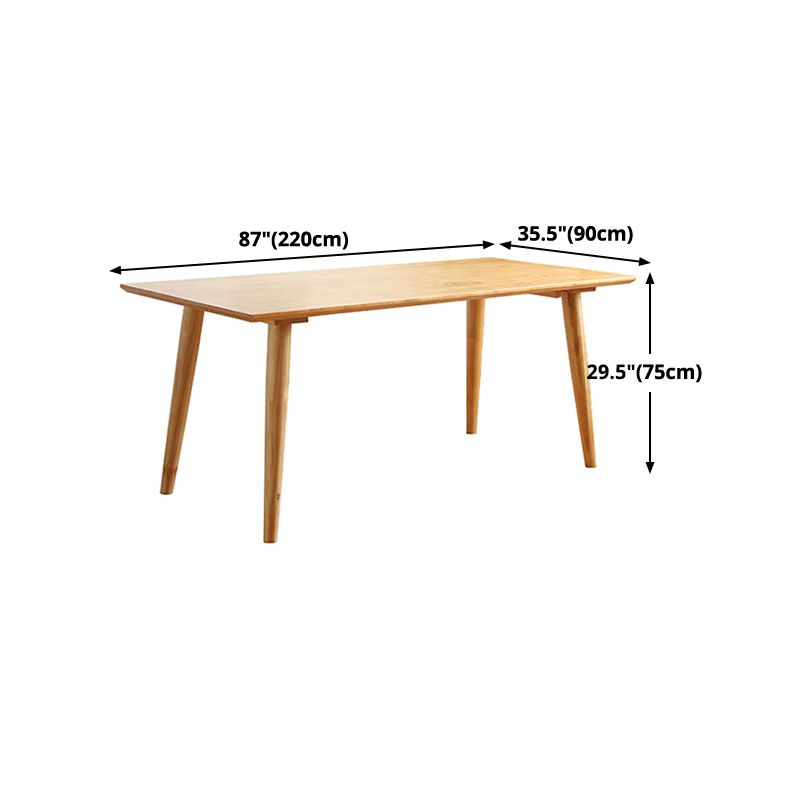 Solid Wood Dining Table Modern Brown Dining Table with 4 Legs Clearhalo 'Dining Tables & Seating' 'Dining Tables' 'dining_table' 'furn' 'furn_dining_table' 'Furniture' 'furniture_dining_table' 'Kitchen & Dining Furniture' 1200x1200_ac9562ad-6bf6-47dd-a4d7-ee3a475ce551