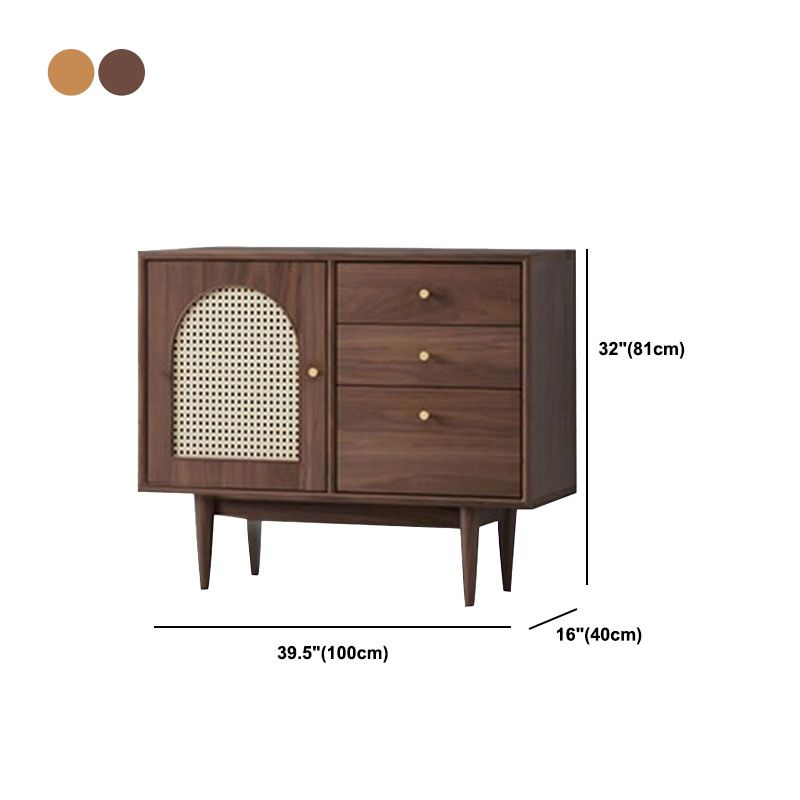 Modern indoor dressoir met laden matte afwerking dennenhout eetbuffet