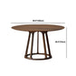 Mesa de comedor redonda moderna, mesa de comedor de madera maciza de 1/2/5 piezas con sillas