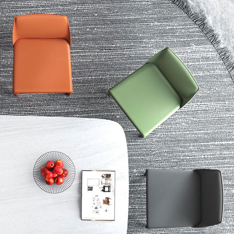 Designer Style Home Solid Back Side Chair Leather Matte Finish Dining Chair Clearhalo ' kitchen&dining_furn' 'Dining Chairs' 'Dining Tables & Seating' 'dining_chair' 'furn' 'furn_dining_chair' 'Furniture' 'furniture_dining_chair' 'Kitchen & Dining Furniture' 'kitchen' 1200x1200_ac975651-0679-411a-9e88-d47e58249daf