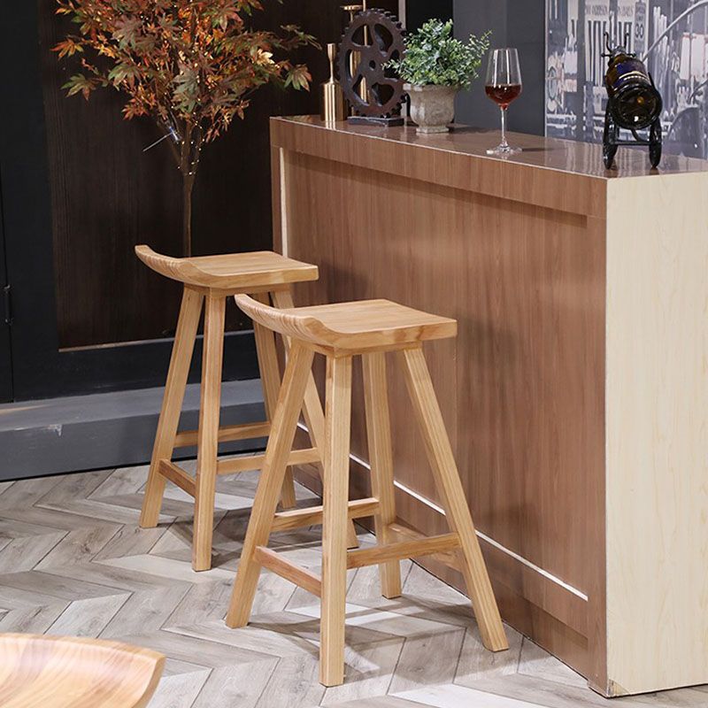 Contemporary Solid Wood Barstool Bristol Bar Stool with Footrest and Backless Clearhalo 'Bar Furniture' 'Bar Stools' 'bar_stools' 'furn' 'furn_bar_stools' 'furniture_bar_stools' 'Kitchen & Dining Furniture' 'kitchen&dining_furn' 'kitchen' 'kitchen_furn' Furniture' 1200x1200_ac97f484-6295-4aba-b10d-9c7c4ae321de