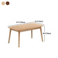 Rectangle Modern Solid Wood Table Standard Height Table Kitchen Table with 4 Legs