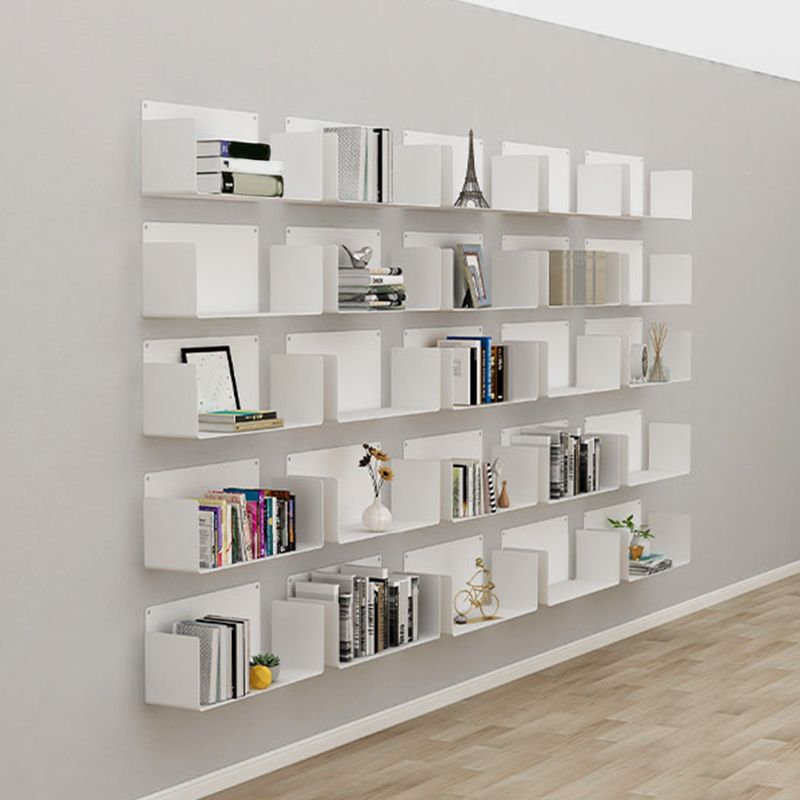 1 Shelf Closed Back Bookshelf Glam Metal Floating Horizontal Bookcase Clearhalo 'Bookcases' 'furn' 'furn_bookcases' 'Furniture' 'Office Furniture' 1200x1200_ac990481-e1fd-400f-a188-c193e7f5ad34
