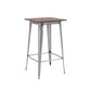 Industrial Pub Table Solid Wood Bar Height Bar Table for Cafe and Breakroom