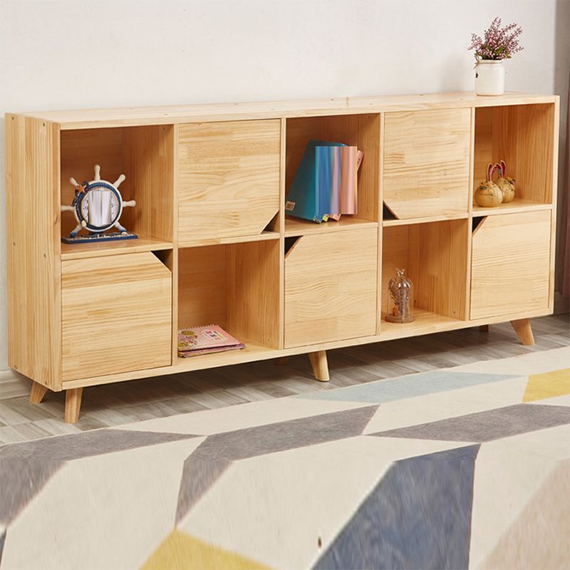Contemporary Horizontal Shelf Bookcase Pine Bookshelf for Living Room Clearhalo 'Bookcases' 'furn' 'furn_bookcases' 'Furniture' 'Office Furniture' 1200x1200_ac991a65-b7b6-45ff-be9d-47b3fcfa7cd5