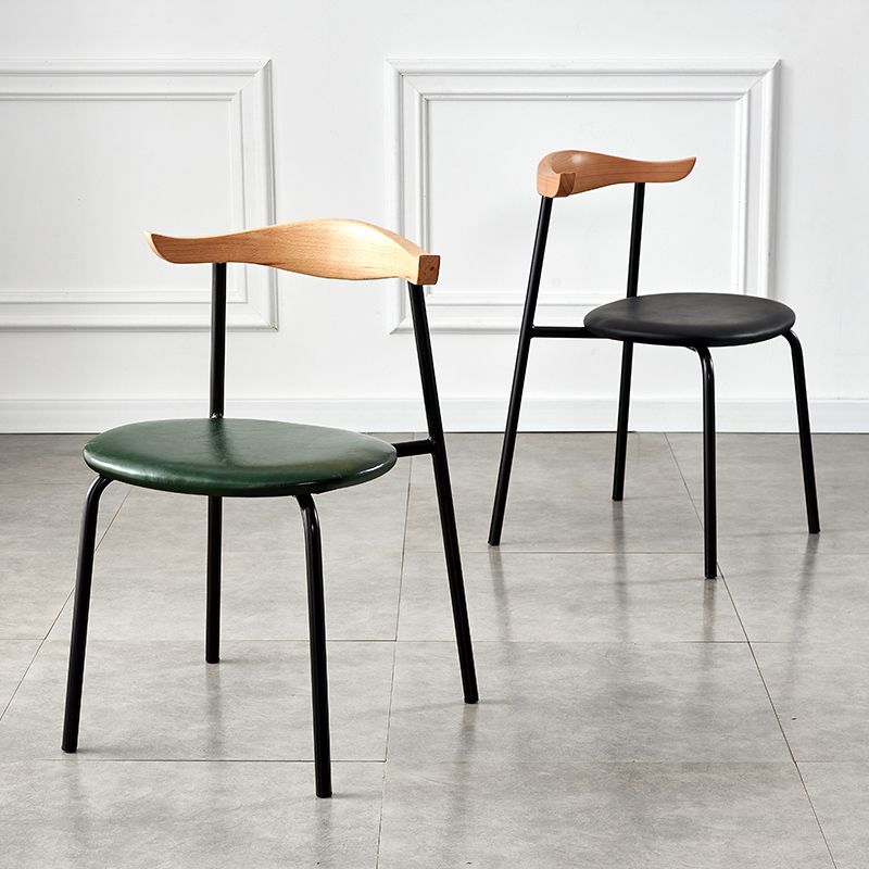 Contemporary Metal Dining Room Chairs Armless Open Back Dining Side Chair for Home Use Clearhalo ' kitchen&dining_furn' 'Dining Chairs' 'Dining Tables & Seating' 'dining_chair' 'furn' 'furn_dining_chair' 'Furniture' 'furniture_dining_chair' 'Kitchen & Dining Furniture' 'kitchen' 1200x1200_ac9a6d9e-a6f4-42bf-a7e4-4e3c7653787e