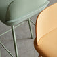 Plastic Stool Contemporary Low Back Bar Height Stool with Metal Legs