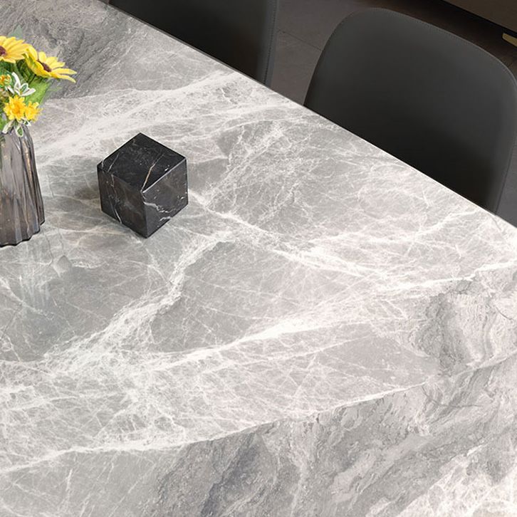 Rectangle Luxury Dining Table Grey Tone Fixed Table of Sintered Stone Clearhalo ' dining_table' 'Dining Tables & Seating' 'Dining Tables' 'furn' 'furn_dining_table' 'Furniture' 'furniture_dining_table' 'Kitchen & Dining Furniture' 'kitchen&dining_furn' 'kitchen' 'kitchen_dining_table' 1200x1200_ac9c5af6-5f45-45ae-ab5a-1305c04a049e