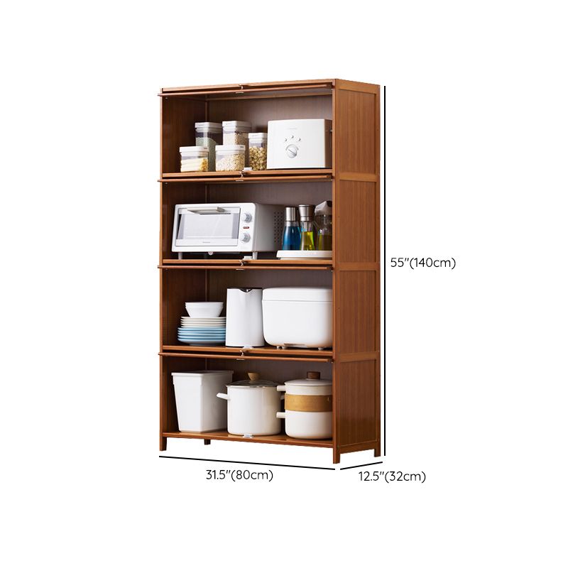 Server da pranzo di bambù Brown Celevaboard a buffet contemporaneo per casa