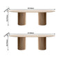 Oval Double Pedestal Modern Dining Table Brown Tone Fixed Table with Solid Wood Clearhalo ' dining_table' 'Dining Tables & Seating' 'Dining Tables' 'furn' 'furn_dining_table' 'Furniture' 'furniture_dining_table' 'Kitchen & Dining Furniture' 'kitchen&dining_furn' 'kitchen' 'kitchen_dining_table' 1200x1200_ac9c8c97-b52f-4fdc-aee7-237d501c4952