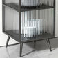 Glass Door Iron Sideboard Modern Server Cabinet with Storage for Dining Room Clearhalo 'buffet_sideboard' 'Buffets & Sideboards' 'furn' 'furn_buffet_sideboard' 'Furniture' 'furniture_buffet_sideboard' 'Kitchen & Dining Furniture' 1200x1200_ac9ca61b-229f-4444-9dfb-0598e50fc2d0