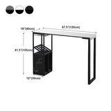 Modern Marble Pub Table with Rectangle Table Top Double Pedestal Table - 42" H Clearhalo 'Bar Furniture' 'Bar Tables' 'bar_tables' 'furn' 'furn_bar_tables' 'Furniture' 'furniture_bar_tables' 'Kitchen & Dining Furniture' 1200x1200_ac9d1786-31cf-466c-a7c4-6d7e3d32e30a