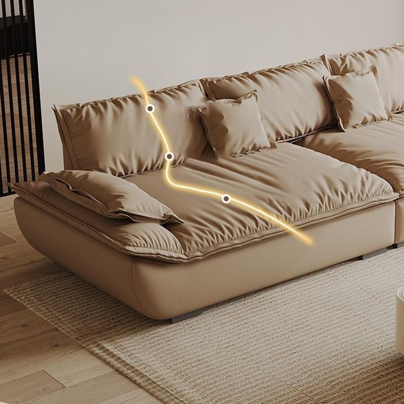 Contemporary Faux Leather Pillow Top Arm Pillows Living Room Seating Clearhalo 'furn' 'furn_sofas' 'Furniture' 'Living Room Furniture' 'Sofa' 'sofas' 1200x1200_ac9d9733-1acd-47dd-8bf8-7ff7fedb9f1c