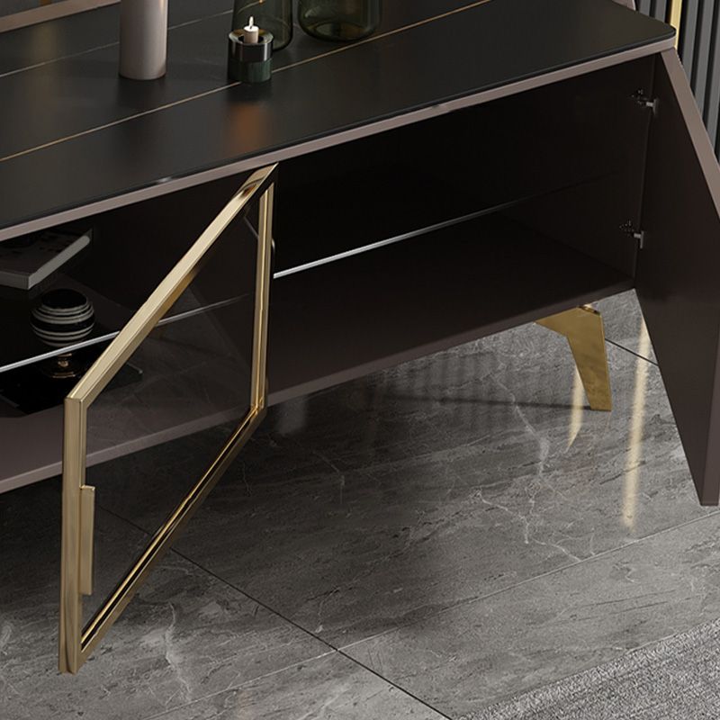 Glam Media Console TV Stand Stone TV Media Console for Living Room Clearhalo 'furn' 'furn_tv_stands_entertainment_centers' 'Furniture' 'Living Room Furniture' 'TV Stands & Entertainment Centers' 'TV Stands & Media Storage Furniture' 'tv_stands_entertainment_centers' 1200x1200_ac9db46b-89d2-49a1-ac3e-454b7efd3dd2