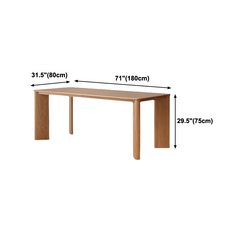 Rectangle Wood Dining Table Industrial Kitchen Table in Nature with Double Pedestal Clearhalo ' dining_table' 'Dining Tables & Seating' 'Dining Tables' 'furn' 'furn_dining_table' 'Furniture' 'furniture_dining_table' 'Kitchen & Dining Furniture' 'kitchen&dining_furn' 'kitchen' 'kitchen_dining_table' 1200x1200_ac9e2944-cd19-4843-9410-d9a2c2db4047