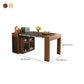Adjustable Dining Table Wooden Dining Table with Storage for Dining Room
