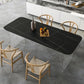 Contemporary Rectangle Dining Table Sintered Stone Dining Table with Clear Acrylic Double Pedestal Clearhalo ' dining_table' 'Dining Tables & Seating' 'Dining Tables' 'furn' 'furn_dining_table' 'Furniture' 'furniture_dining_table' 'Kitchen & Dining Furniture' 'kitchen&dining_furn' 'kitchen' 'kitchen_dining_table' 1200x1200_aca0d0bd-2870-46aa-b40c-f8bf445ebdc8