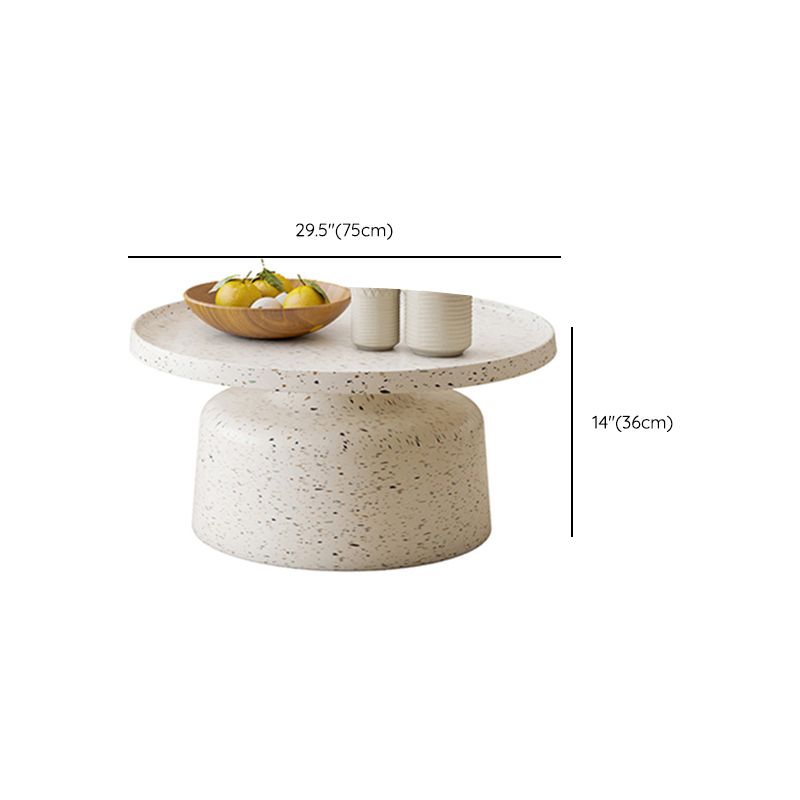 Modern Round Tray Top Cocktail Table Steel Pedestal Coffee Table Clearhalo 'Coffee & Accent Tables' 'Coffee Tables' 'coffee_tables' 'furn' 'furn_coffee_tables' 'Furniture' 'Living Room Furniture' 1200x1200_aca14036-e385-4349-865b-6a02a7e66255