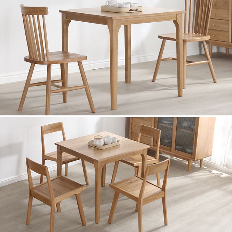 Square Industrial Dining Table Wood Color Fixed Table with White Oakwood Clearhalo ' dining_table' 'Dining Tables & Seating' 'Dining Tables' 'furn' 'furn_dining_table' 'Furniture' 'furniture_dining_table' 'Kitchen & Dining Furniture' 'kitchen&dining_furn' 'kitchen' 'kitchen_dining_table' 1200x1200_aca1c19d-264b-43b4-b381-c7339b75bc82