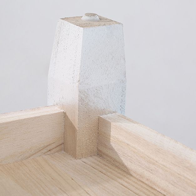 12 "W traditionele houtlingerie borst verticale opbergkast met laden