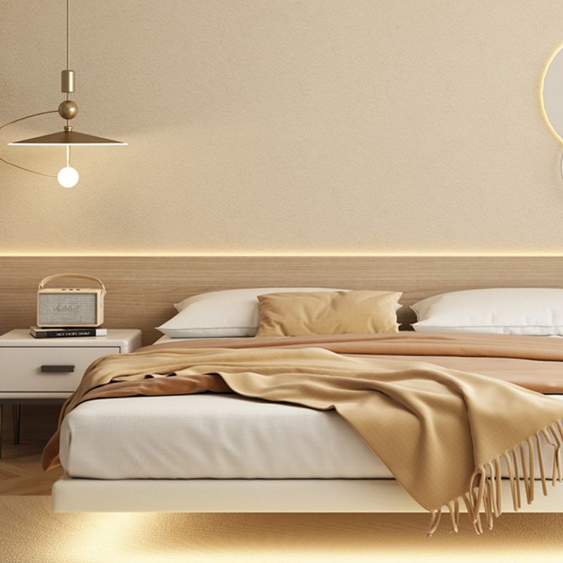 Piattaforma piattaforma letto in legno massiccio senza testiera e pedana, luce non inclusa