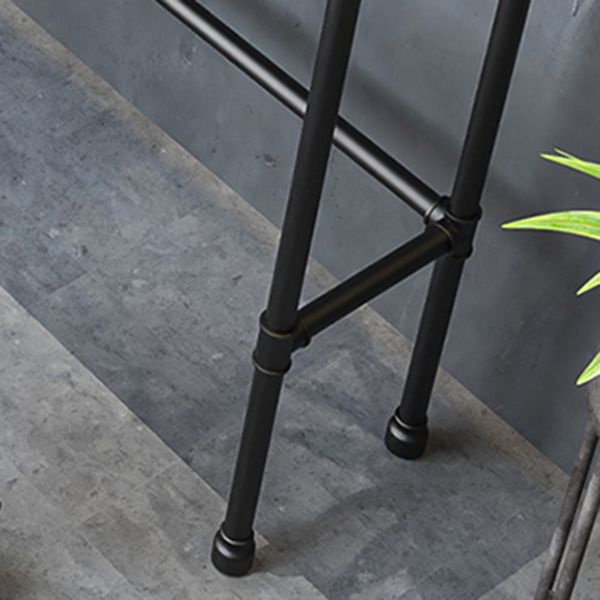 Industriële metalen pub/bartafel met houten tafelblad