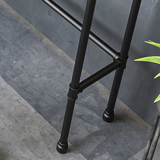 Tavolo da pub/bar in metallo industriale con tavolo da vino con tavola in legno