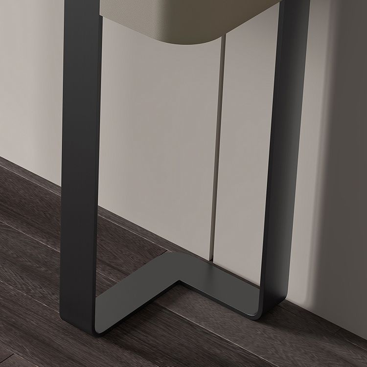 Stone Half Moon Console Table Glam 33.46-inch Tall Accent Table Clearhalo 'Console Tables' 'console_tables' 'Entry & Mudroom Furniture' 'furn' 'furn_console_tables' 'Furniture' 1200x1200_aca6c0d8-cdfe-4842-93ba-e078d605091c