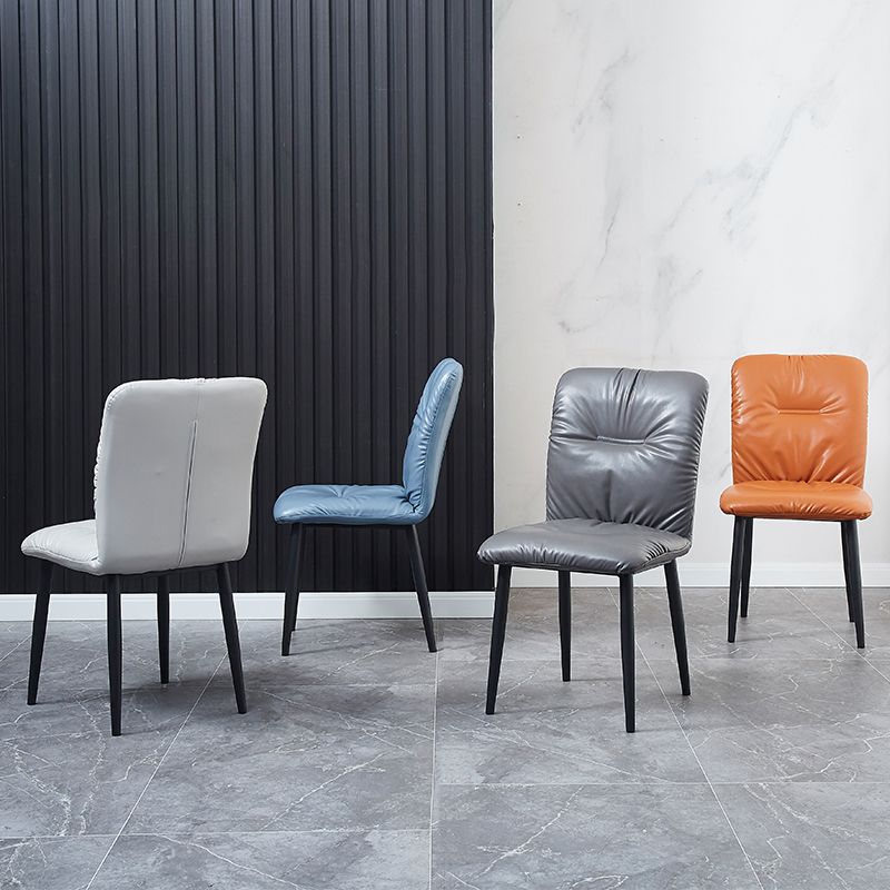 Sedie laterali sala da pranzo sedia da cucina in pelle finta industriale per casa