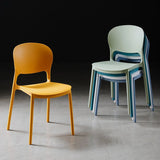 Modern Kitchen Square Plastic Dining Chair Open Back Dining Side Armless Chairs Clearhalo ' kitchen&dining_furn' 'Dining Chairs' 'Dining Tables & Seating' 'dining_chair' 'furn' 'furn_dining_chair' 'Furniture' 'furniture_dining_chair' 'Kitchen & Dining Furniture' 'kitchen' 1200x1200_acac5342-2d99-4fcc-a773-e13e9246e8b9