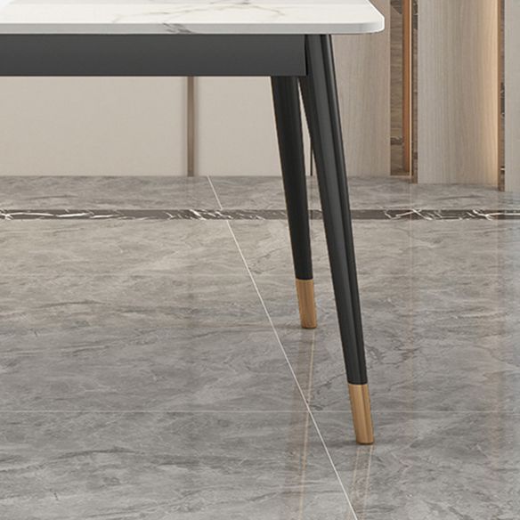 Dining Room Sets Scandinavian Metal Base Formal Rectangle Dining Table Set for Home Clearhalo 'Dining Room Sets' 'Dining Tables & Seating' 'dining_room_set' 'furn' 'furn_dining_room_set' 'Furniture' 'furniture_dining_room_set' 'Kitchen & Dining Furniture' 'kitchen&dining_furn' 'kitchen' 1200x1200_acacca90-e734-4cc3-817e-a81752fd307f