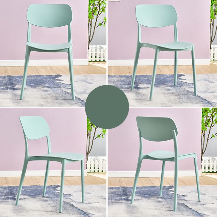 Contemporary Plastic Side Chair Indoor-Outdoor Open Back Chair Clearhalo 'Dining Chairs' 'Dining Tables & Seating' 'dining_chair' 'furn' 'furn_dining_chair' 'Furniture' 'furniture_dining_chair' 'Kitchen & Dining Furniture' 1200x1200_acad273d-4794-4632-b29d-f89ff884ebde