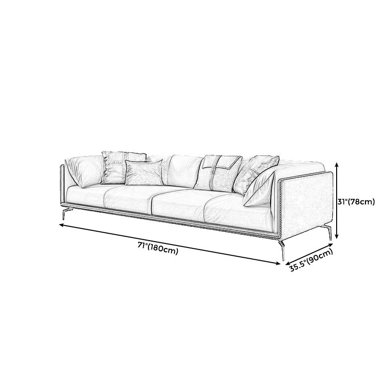 Standard Square Arm Loveseat Grey Loose Back Leather Bench Seating Clearhalo 'furn' 'furn_sofas' 'Furniture' 'furniture_sofas' 'kitchen' 'kitchen_sofas' 'Living Room Furniture' 'Sofa' 'sofas' 1200x1200_acad9dbe-f37b-4c38-b5fd-abc693d634e4