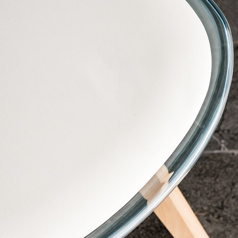 Scandinavian PU Leather Dining Chairs Armless Solid Back Chair Clearhalo ' kitchen&dining_furn' 'Dining Chairs' 'Dining Tables & Seating' 'dining_chair' 'Furniture' 'furniture_dining_chair' 'Kitchen & Dining Furniture' 'kitchen' 1200x1200_acadcb88-368f-4f40-97f5-70a59bca077c