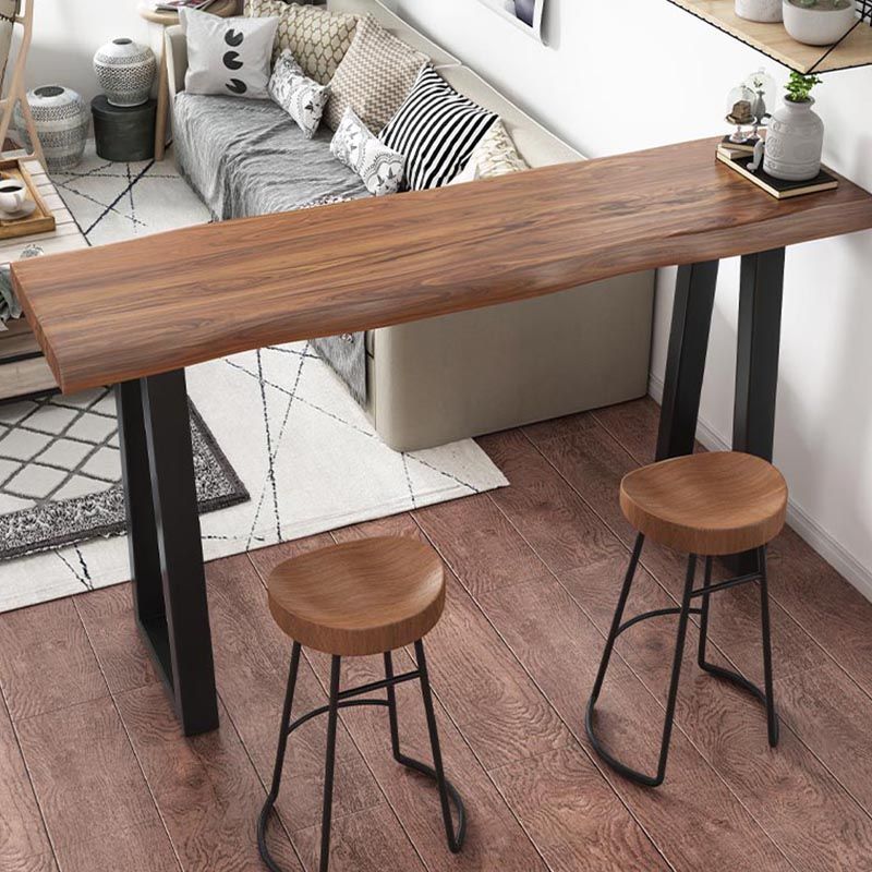 Living Room Solid Wood Counter Wine Table Sled Modern Natural Bar Height Pub Table Clearhalo 'Bar Furniture' 'Bar Tables' 'bar_tables' 'furn' 'furn_bar_tables' 'Furniture' 'Kitchen & Dining Furniture' 1200x1200_acade8c8-f96a-4257-9c05-e14878f8f183