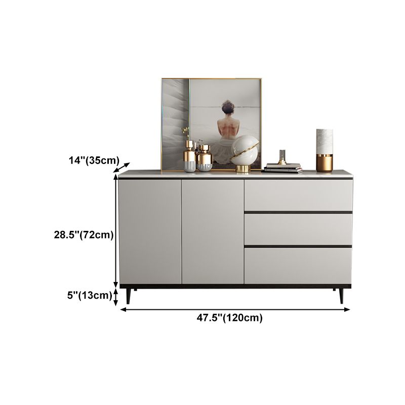Contemporary Engineered Wood Sideboard Storage Sideboard for Dining Room Clearhalo 'buffet_sideboard' 'Buffets & Sideboards' 'furn' 'furn_buffet_sideboard' 'Furniture' 'furniture_buffet_sideboard' 'Kitchen & Dining Furniture' 1200x1200_acaf82df-f88f-40b1-a266-0738cfb7f7a4