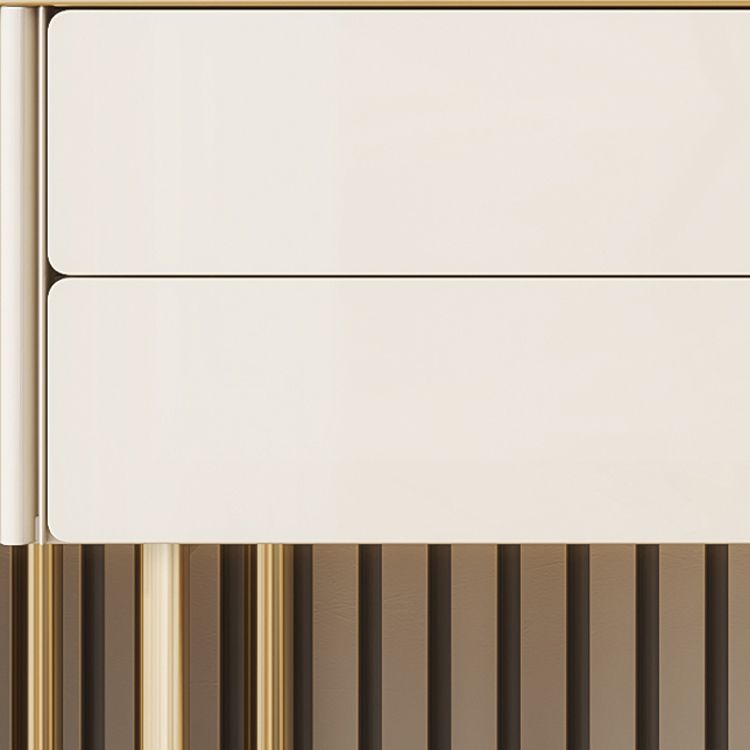 ベージュバニティメタルとエンジニアリングウッドメイクアップドレッシングテーブルスツールセット