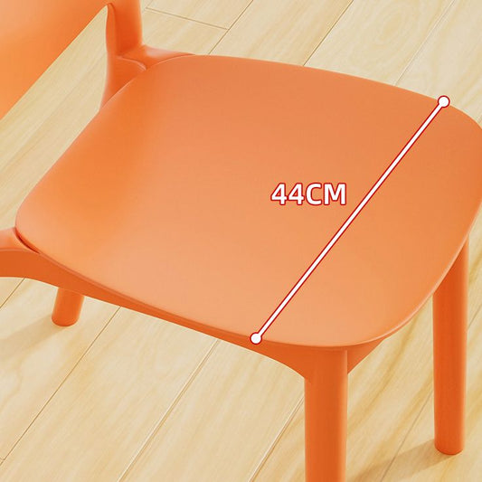 Modern Dining Room Plastic Open Back Stackable Dining Side Chair Clearhalo 'Dining Chairs' 'Dining Tables & Seating' 'dining_chair' 'furn' 'furn_dining_chair' 'Furniture' 'Kitchen & Dining Furniture' 1200x1200_acb06ce8-9532-454b-b263-27536e15d045