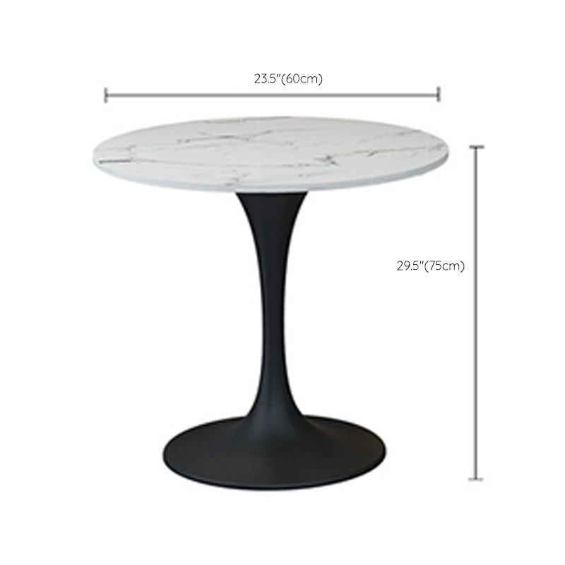 Glam Metal Dinette Table Gesinterde stenen eettafel voor thuisgebruik