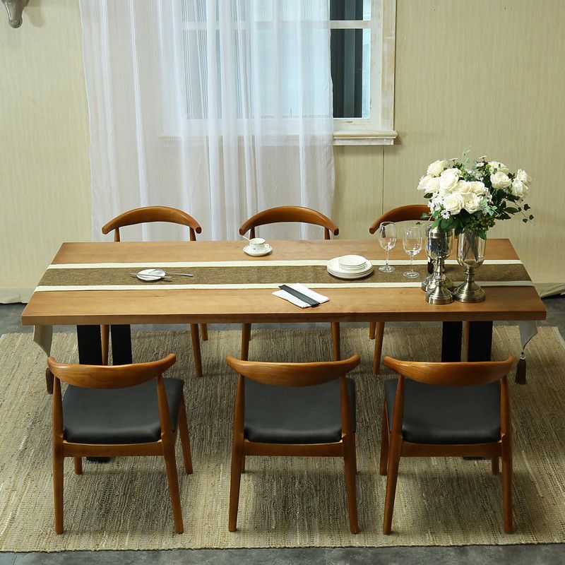 Indoor Industrial Dinette Set 1/2/5/7 Pieces Solid Wood and Metal Table Set Clearhalo 'Dining Room Sets' 'Dining Tables & Seating' 'dining_room_set' 'furn' 'furn_dining_room_set' 'Furniture' 'Kitchen & Dining Furniture' 1200x1200_acb0b51d-fe6f-4a26-8407-2128b2dbbf7f