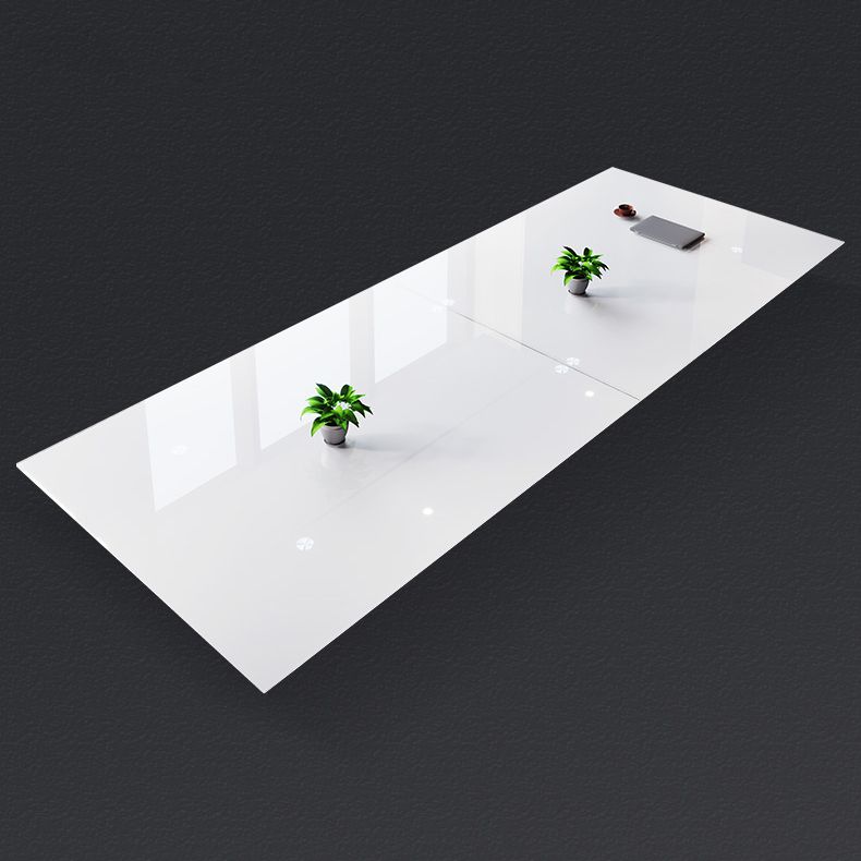 Tavolo da pranzo rettangolare contemporaneo in acciaio tavolo da pranzo in vetro per sala da pranzo