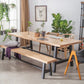 Rectangle Trestle Dining Table Modern Wood Table for Milk Tea Shop Clearhalo 'Dining Tables & Seating' 'Dining Tables' 'dining_table' 'furn' 'furn_dining_table' 'Furniture' 'Kitchen & Dining Furniture' 1200x1200_acb1e843-72f6-4503-a762-a6e1afb4a18e