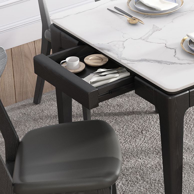 Modern Style Home Sintered Stone Dining Table Rectangle Shape Table with Ash Wood Base Clearhalo ' dining_table' 'Dining Tables & Seating' 'Dining Tables' 'furn' 'furn_dining_table' 'Furniture' 'furniture_dining_table' 'Kitchen & Dining Furniture' 'kitchen&dining_furn' 'kitchen' 'kitchen_dining_table' 1200x1200_acb32977-176c-4b58-9388-cafcef6ef2b4
