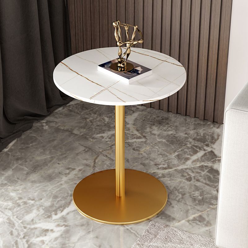 Table d'appoint en ardoise ronde moderne de 21,6 "de haut