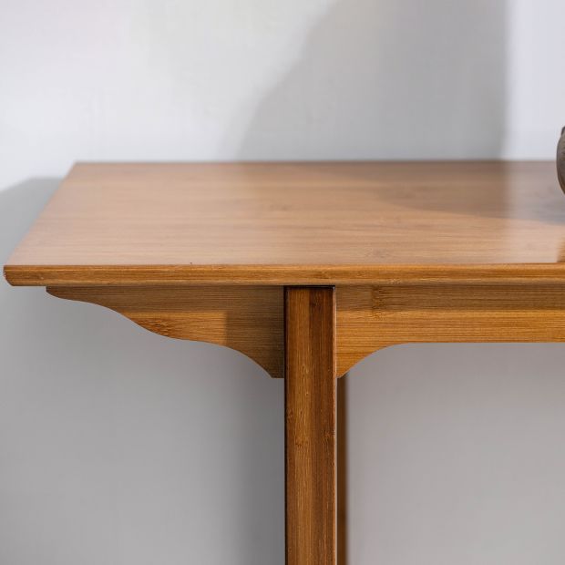 Mesa de consola moderna de mediados de siglo Mesa de consola de rectángulo marrón oscuro